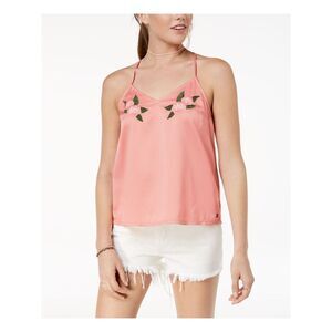 ROXY Womens Pink Camisole Spaghetti Strap V Neck Tank Top M